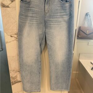LEXI MID RISE BOWED STRAIGHT JEAN - BOWIE
